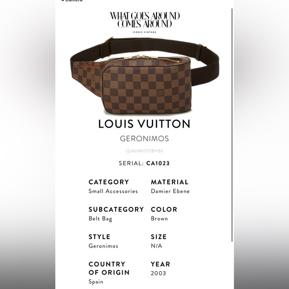 LOUIS VUITTON GERONIMOS - Picture 1 of 8